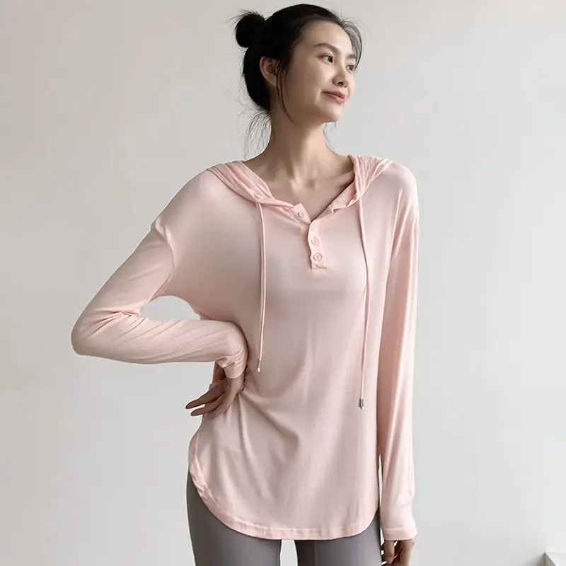 Sports Tops Women Spring Autumn Long Sleeve Hooded Blouse Loose Fitness Clothes Long Quick Dry Breathable Running Yoga Clothes
Sports Tops Women Spring Autumn Long Sleeve Hooded Blouse Loose Fitness Clothes Long Quick Dry Breathable Running Yoga Clothes
