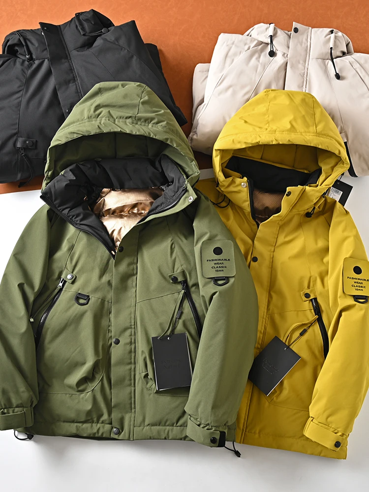 Мужская повседневная модная хлопковая тюнетная теплая светоотражающая теплая рабочая одежда, зимнее пальто с высокой пышкой, свободные лохи обычной длины...
Мужская повседневная модная хлопковая тюнетная теплая светоотражающая теплая рабочая одежда, зимнее пальто с высокой пышкой, свободные лохи обычной длины...