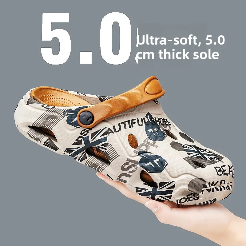 Men's Summer Outdoor Wear Anti-Slip Thick Bottomed Sandals Half Slippers Large Size Sports Beach Slippers Comfortable EVA
Men's Summer Outdoor Wear Anti-Slip Thick Bottomed Sandals Half Slippers Large Size Sports Beach Slippers Comfortable EVA