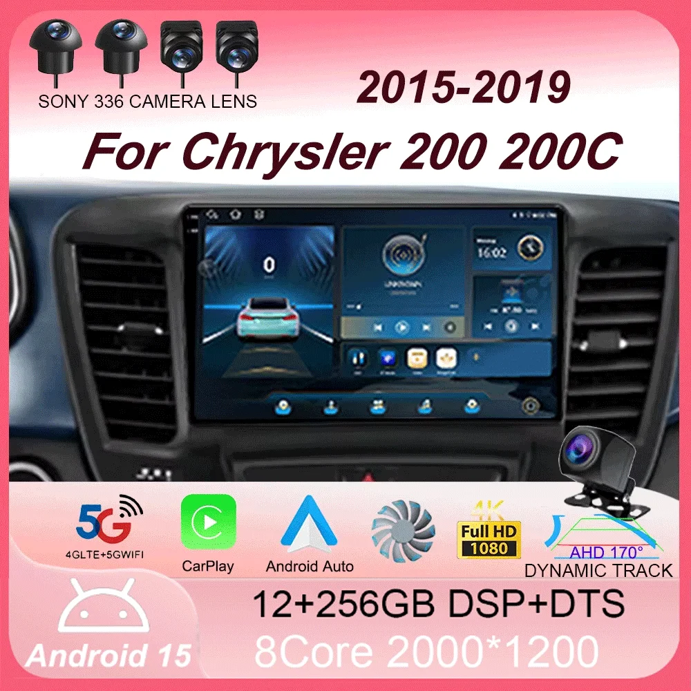 9" Car Raido Carplay Android 15 For Chrysler 200 200C 2015 - 2019 Auto Multimedia Screen Stereo Video Player GPS Navigation WIFI
9" Car Raido Carplay Android 15 For Chrysler 200 200C 2015 - 2019 Auto Multimedia Screen Stereo Video Player GPS Navigation WIFI