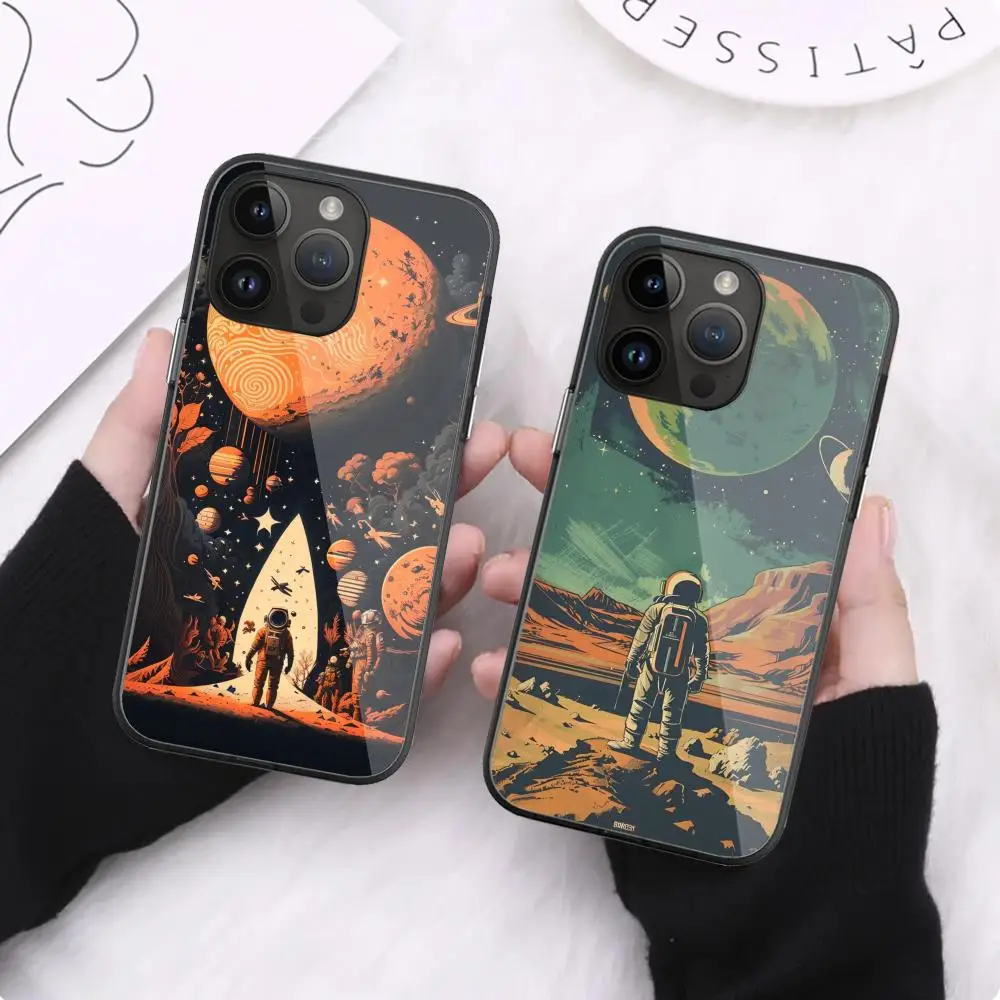 Space astronaut Phone Case For iPhone 15 Pro Max14 13 12 Mini 11 XR XS 8 7 Plus Black Art Glass Cases
Space astronaut Phone Case For iPhone 15 Pro Max14 13 12 Mini 11 XR XS 8 7 Plus Black Art Glass Cases