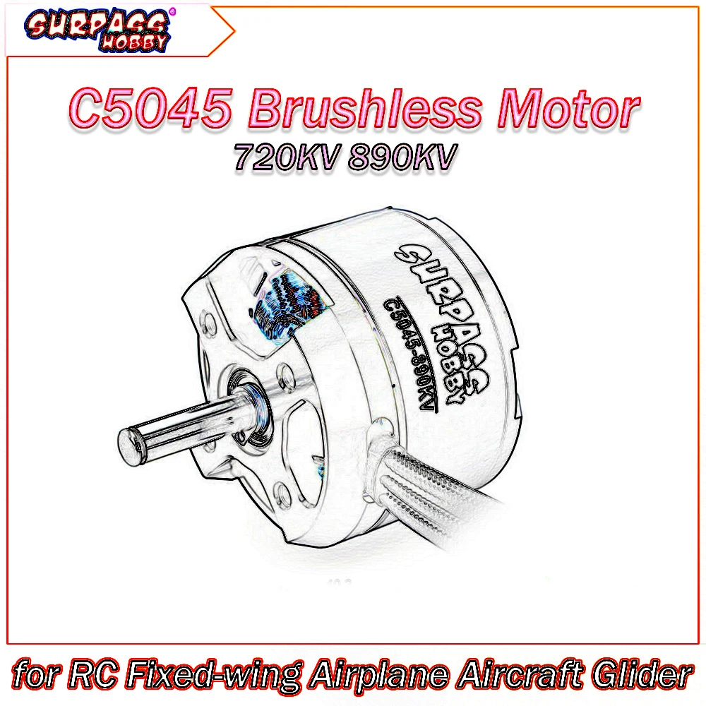Surpass Hobby C5045 5045 720KV 890KV Outrunner Brushless Motor for RC Fixed-wing Airplane Aircraft Helicopter Drone Quadcopter
Surpass Hobby C5045 5045 720KV 890KV Outrunner Brushless Motor for RC Fixed-wing Airplane Aircraft Helicopter Drone Quadcopter