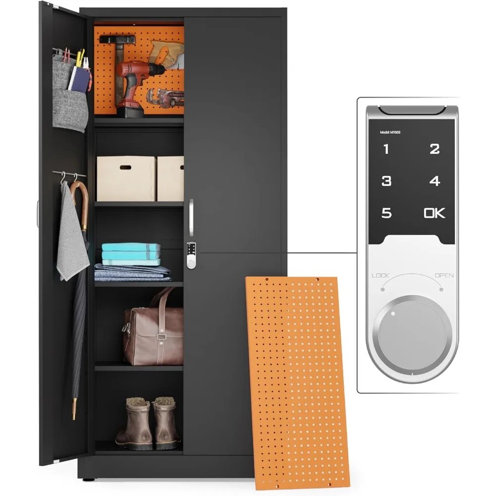 LuckLocking Metal Garage Storage Cabinet with Doors and Shelves | 71" Lockable Tool Cabinet | Metal Cabinets for Office, Home, S
LuckLocking Metal Garage Storage Cabinet with Doors and Shelves | 71" Lockable Tool Cabinet | Metal Cabinets for Office, Home, S