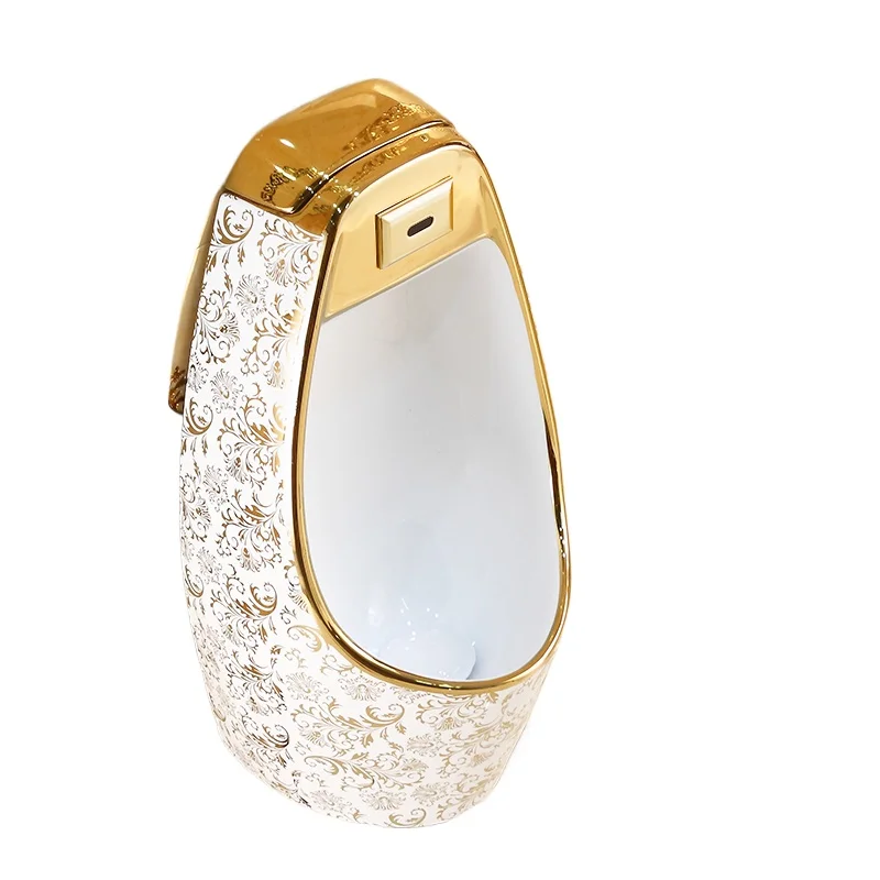 Wall-mounted automatic induction golden urinal, men's wall-mounted, ceramic KTV urinal urinal
Wall-mounted automatic induction golden urinal, men's wall-mounted, ceramic KTV urinal urinal