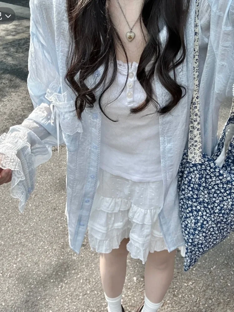 Korean Design Lace Splice irt Jaet Women's Early Spring Thin Loose Casual Sunscreen irt Outerwear Top
Korean Design Lace Splice irt Jaet Women's Early Spring Thin Loose Casual Sunscreen irt Outerwear Top