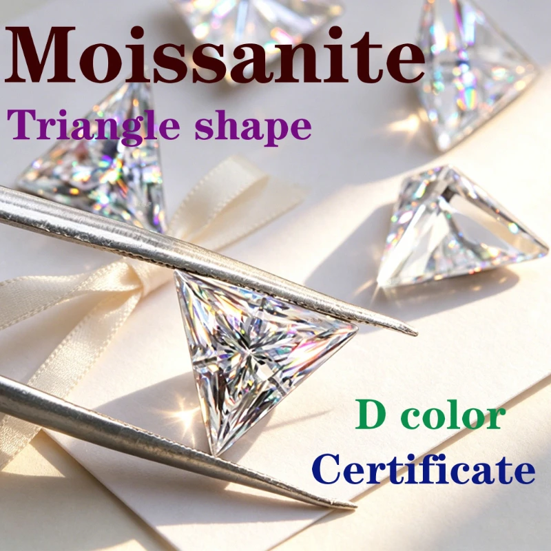 Artificial Moissanite D Color VVS1 Triangle Shape Certificate Pass Diamond Tester
Artificial Moissanite D Color VVS1 Triangle Shape Certificate Pass Diamond Tester