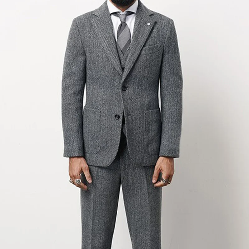 British Style Wool Herringbone Suit Jacket Men's Large Size Korean Trendy Formal Business Fashion Suit Jacket
British Style Wool Herringbone Suit Jacket Men's Large Size Korean Trendy Formal Business Fashion Suit Jacket