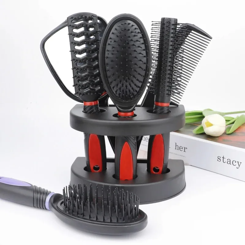 5-Pack Comb Brush Set with Mirror Hair Brush Holder Air Cushion Comb Professional Massage Comb Cosmetic Hair Styling Tool Set
5-Pack Comb Brush Set with Mirror Hair Brush Holder Air Cushion Comb Professional Massage Comb Cosmetic Hair Styling Tool Set
