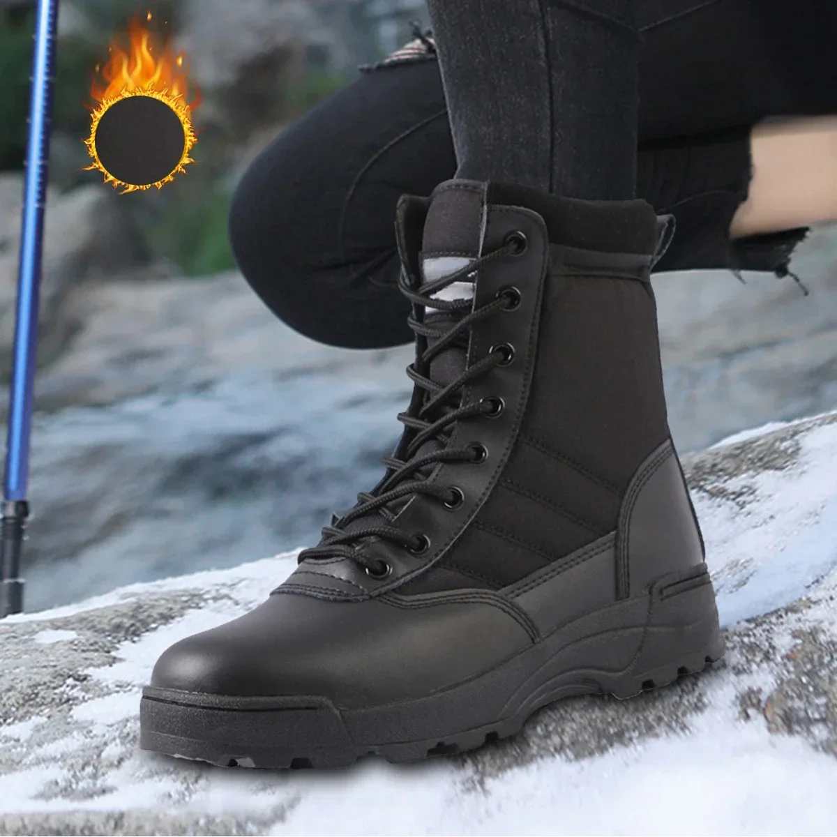 Desert Combat Boots Lace Up Winter Tactical Military Boots Breathable Hunting Training Boots High-top Lightweight for Men
Desert Combat Boots Lace Up Winter Tactical Military Boots Breathable Hunting Training Boots High-top Lightweight for Men