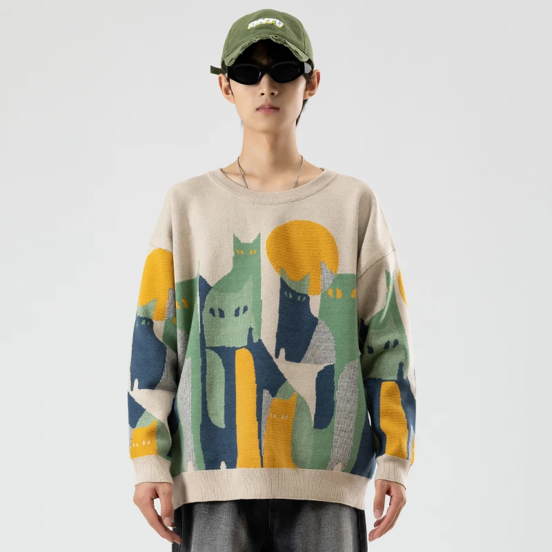 Winter new pairs of casual long-sleeved sweater men's American vintage brand knitwear
Winter new pairs of casual long-sleeved sweater men's American vintage brand knitwear