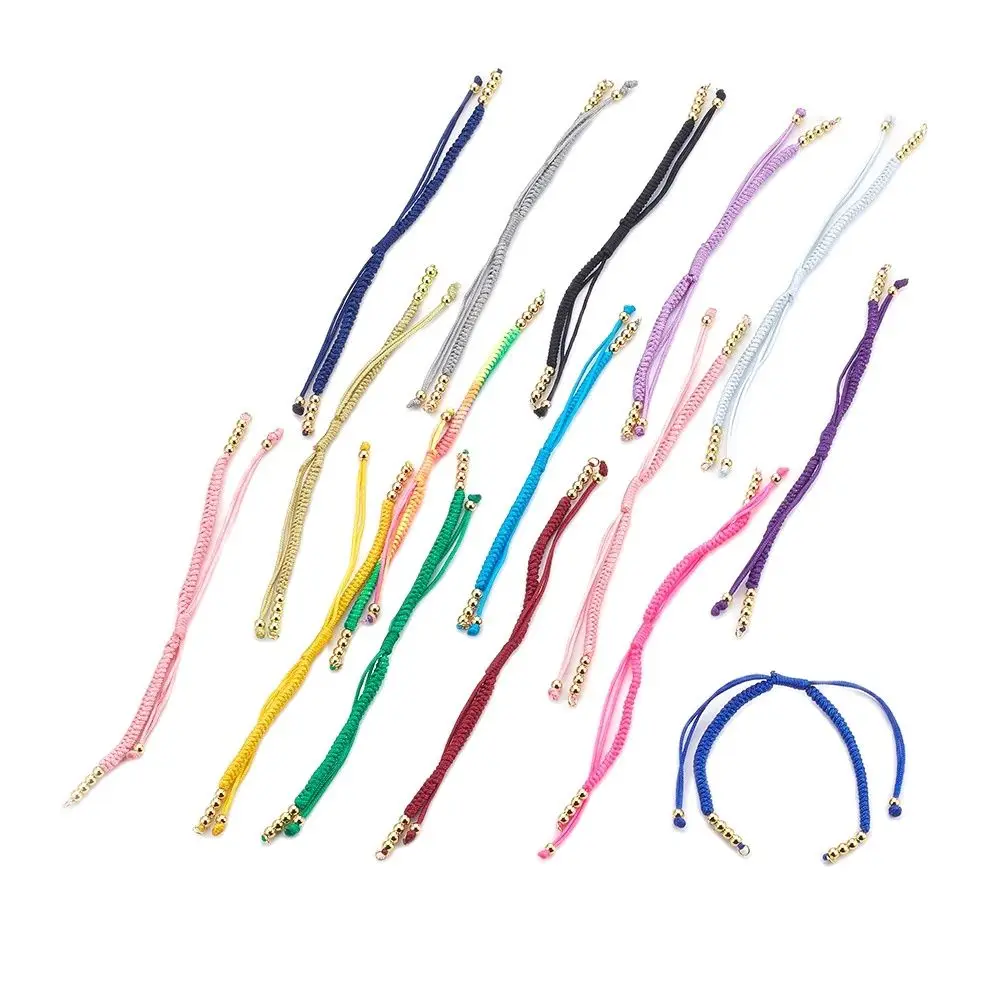 10Pcs Adjustable Nylon Cord Braided Bracelet Making with Brass Beads Multicolor Handmade Rope For DIY Jewelry Making Accessories
10Pcs Adjustable Nylon Cord Braided Bracelet Making with Brass Beads Multicolor Handmade Rope For DIY Jewelry Making Accessories