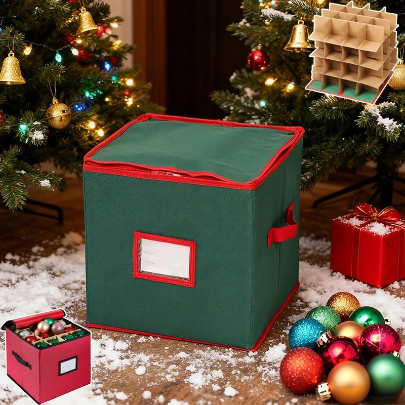 Hot Sale Christmas Ornament Storage Box Foldable Christmas Gift Sorting Box Can Fits 64 Christmas Ball Festive Storage Box 리빙박스 
Hot Sale Christmas Ornament Storage Box Foldable Christmas Gift Sorting Box Can Fits 64 Christmas Ball Festive Storage Box 리빙박스