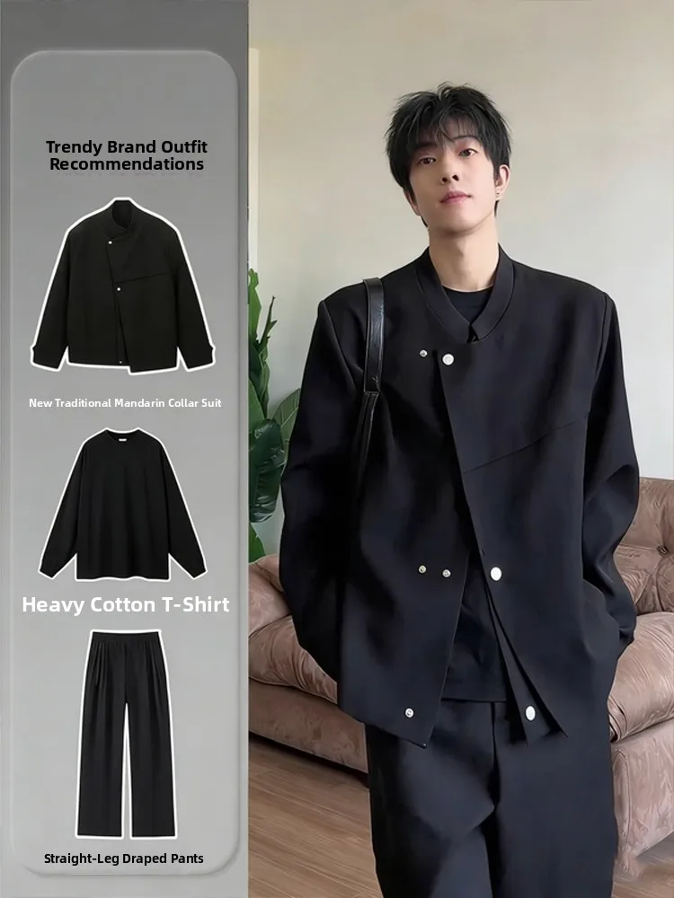 Новый мужской свадебный пиджак в китайском стиле, верхняя одежда для помолвки, повседневный модный асимметричный деконструированный костюм Шаньси
Новый мужской свадебный пиджак в китайском стиле, верхняя одежда для помолвки, повседневный модный асимметричный деконструированный костюм Шаньси