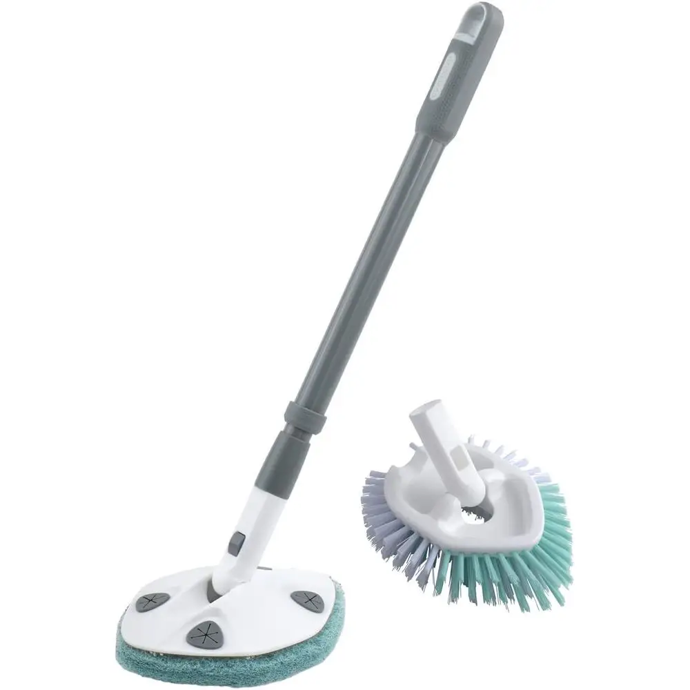 Tub and Tile Brush with 28 Inch Exble Handle and Scrubber Pad
Tub and Tile Brush with 28 Inch Exble Handle and Scrubber Pad