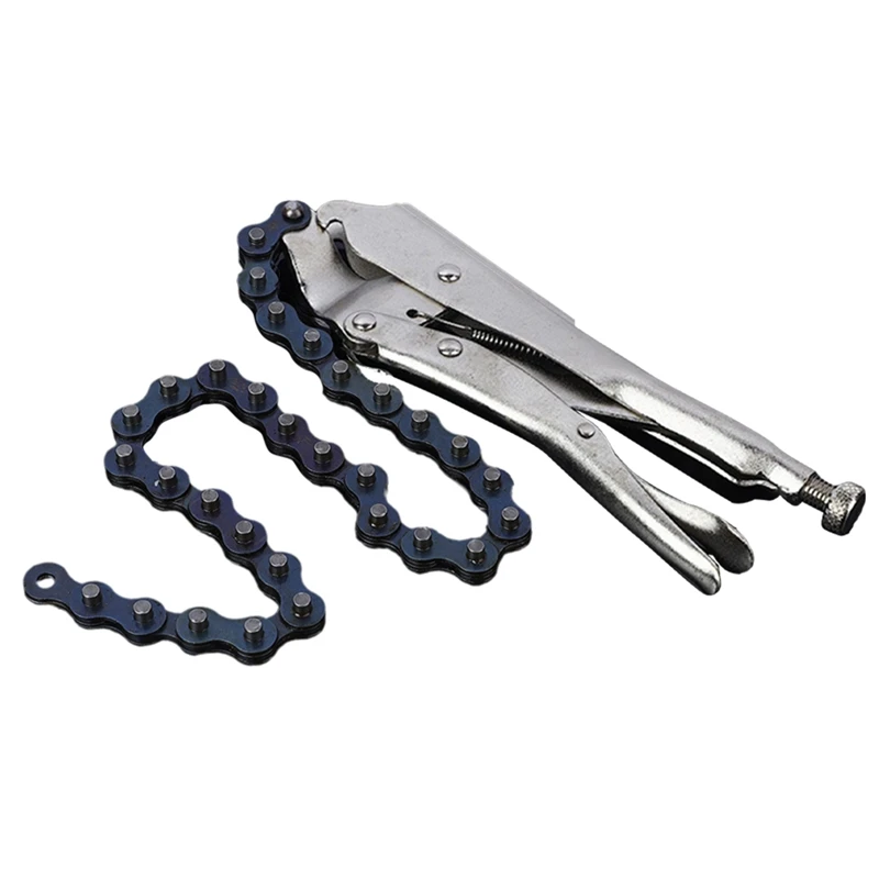 Chain Pliers, Extended Multifunctional Industrial Grade 10-Inch Universal Chain Type Pipe Clamp Wrench
Chain Pliers, Extended Multifunctional Industrial Grade 10-Inch Universal Chain Type Pipe Clamp Wrench
