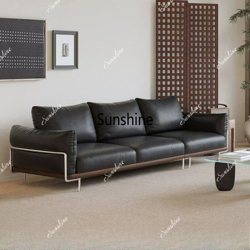 Medieval stainless steel high-footed sofa straight row living room sofa
Medieval stainless steel high-footed sofa straight row living room sofa