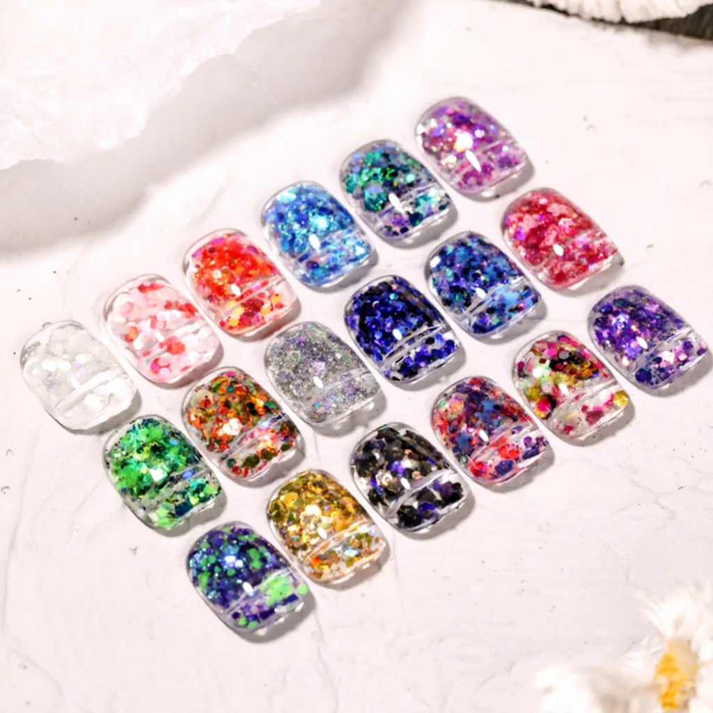 Vendeeni Dot Starlight 18 Colors Nail Gel Luminous Large Sequins Gel Nail Polish Set diamond Fine Glitter Candy Color Nail Art
Vendeeni Dot Starlight 18 Colors Nail Gel Luminous Large Sequins Gel Nail Polish Set diamond Fine Glitter Candy Color Nail Art