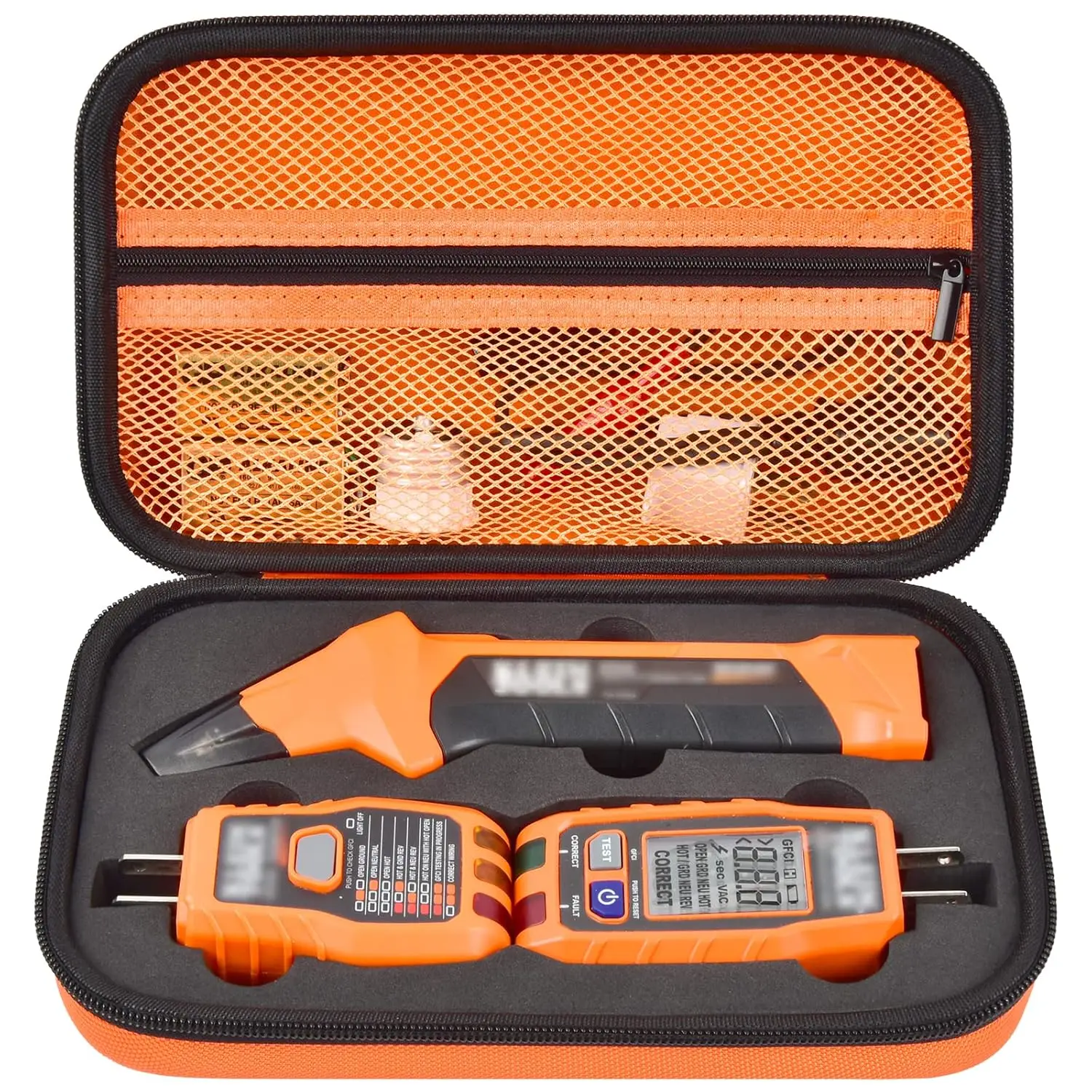 Portable Circuit Breaker Finder & Outlet Tester Storage Case - Orange
Portable Circuit Breaker Finder & Outlet Tester Storage Case - Orange