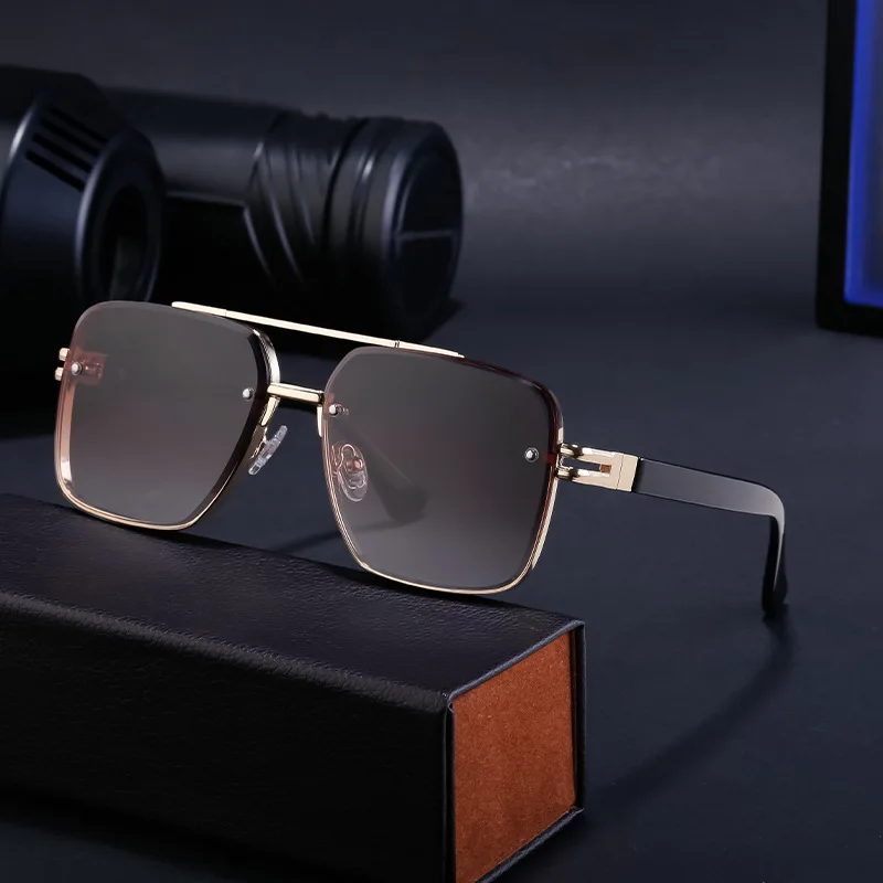 2024 New Men's Double Beam Frameless Sunglasses Retro Women's High-end Driving Mirror Y2K Square Sunshade Neutral Glasses
2024 New Men's Double Beam Frameless Sunglasses Retro Women's High-end Driving Mirror Y2K Square Sunshade Neutral Glasses