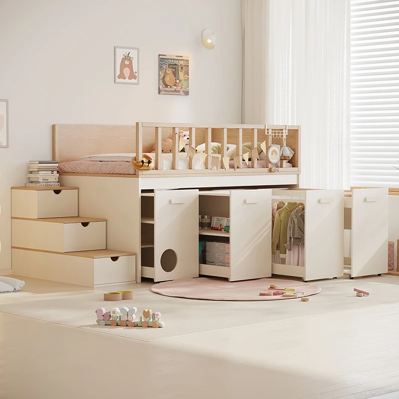 Customizablebed and lower cabinet Solid wood half-height integrated can be pulled and raised guardrail Cream wind multi-function
Customizablebed and lower cabinet Solid wood half-height integrated can be pulled and raised guardrail Cream wind multi-function
