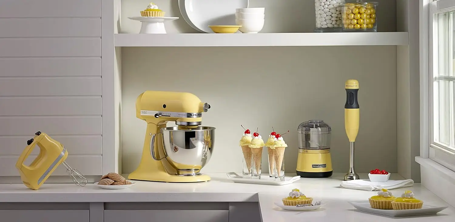 KitchenAid Artisan Series 5 Quart Tilt Head Stand Mixer with Pouring Shield KSM150PS, Majestic Yellow
KitchenAid Artisan Series 5 Quart Tilt Head Stand Mixer with Pouring Shield KSM150PS, Majestic Yellow