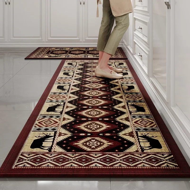 Boho Vintage Kitchen Floor Mat, Bamboo Cotton Rug with Non-Slip Backing, Kitchen Long Carpet for Home Cooking Comfort
Boho Vintage Kitchen Floor Mat, Bamboo Cotton Rug with Non-Slip Backing, Kitchen Long Carpet for Home Cooking Comfort