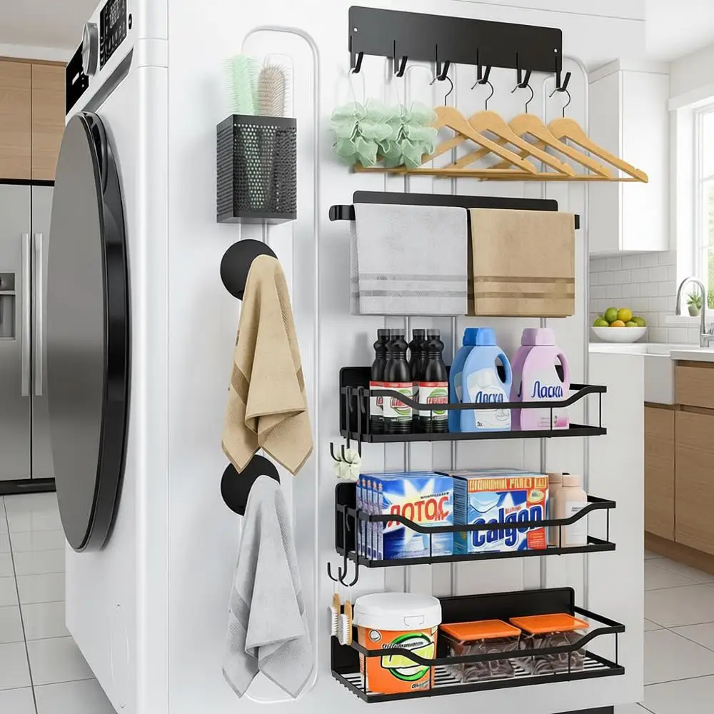 Magnetic Shelves for Washing Machine, Refrigerator, Microwave, and Metal Surfaces, Magnetic Paper Towel Holder, Hollow Design (8
Magnetic Shelves for Washing Machine, Refrigerator, Microwave, and Metal Surfaces, Magnetic Paper Towel Holder, Hollow Design (8