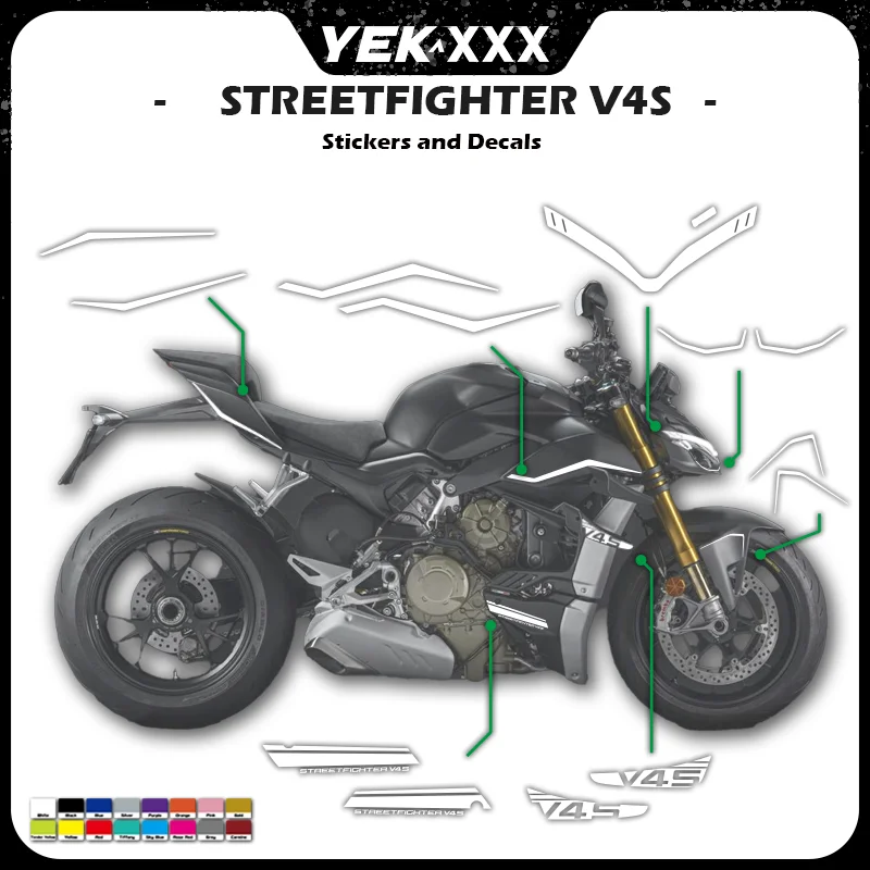 For Ducati STREETFIGHTER V4S Motorcycle Fairing Full Car Lines Decal Sticker Custom Color V4S
For Ducati STREETFIGHTER V4S Motorcycle Fairing Full Car Lines Decal Sticker Custom Color V4S
