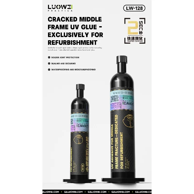 LUOWEI LW-128 УФ-клей для ремонта сломанной рамки мобильного телефона 2S, быстрая отверждение, высокая твердость, инструмент для ремонта рамки мобильного телефона
LUOWEI LW-128 УФ-клей для ремонта сломанной рамки мобильного телефона 2S, быстрая отверждение, высокая твердость, инструмент для ремонта рамки мобильного телефона