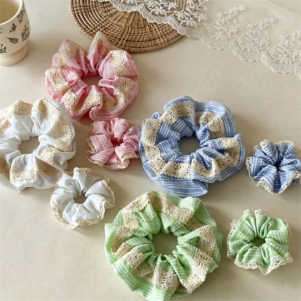 Korea Fashion Lace Scrunchie Set For Women Cute Striped Print Lacy Hair Tie Girls Elastic Hair Rubber Bands Chouchou 4pcs Sale
Korea Fashion Lace Scrunchie Set For Women Cute Striped Print Lacy Hair Tie Girls Elastic Hair Rubber Bands Chouchou 4pcs Sale