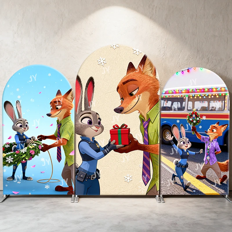 Zootopia Nick & Judy Arch Backdrop Cover Gift Wreath Scene for Kids Birthday and Baby Shower Party Photo Booth Decor
Zootopia Nick & Judy Arch Backdrop Cover Gift Wreath Scene for Kids Birthday and Baby Shower Party Photo Booth Decor