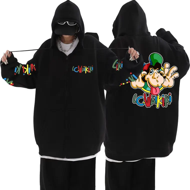 Lc Waikiki Monkey Graphic Zipper Hoodie Funny Cartoon Monkeys Graphic Hoodies Men Women Casual Fleece Oversized Zip Up Jacket
Lc Waikiki Monkey Graphic Zipper Hoodie Funny Cartoon Monkeys Graphic Hoodies Men Women Casual Fleece Oversized Zip Up Jacket