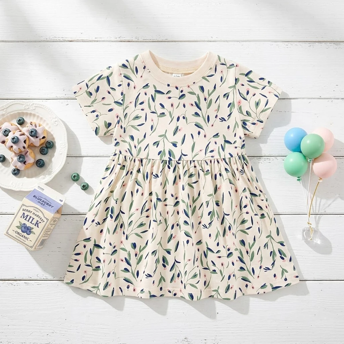 Children Floral Short Sleeve Baby Dress Summer Printing Cotton Kids Girls Beach Dress
Children Floral Short Sleeve Baby Dress Summer Printing Cotton Kids Girls Beach Dress
