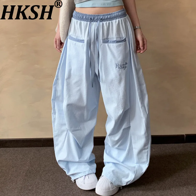 HKSH Summer New Women's American Streetwear Stylish Patchwork Pockets Drawstring Casual Versatile Slimming Wide Leg Pants HK7660
HKSH Summer New Women's American Streetwear Stylish Patchwork Pockets Drawstring Casual Versatile Slimming Wide Leg Pants HK7660