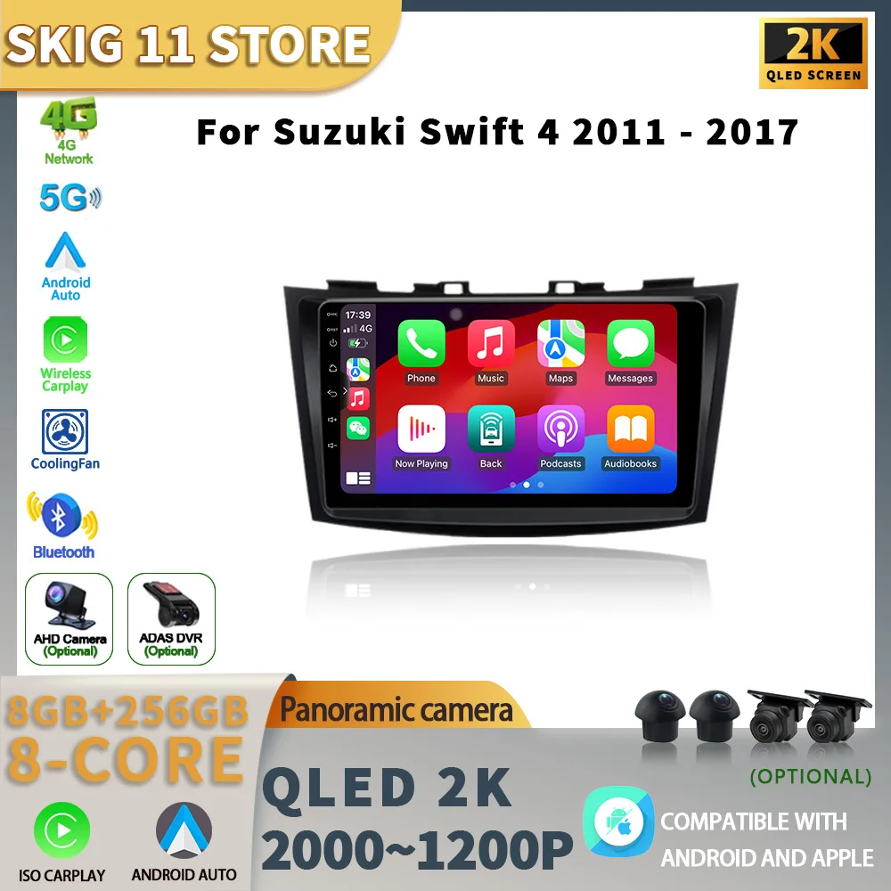 Автомобильная Мультимедийная система Carplay, Android 13, 2K экран, для Suzuki Swift 4 2011-2017, Wi-Fi, 4G, gps, DSP, стерео, головное устройство
Автомобильная Мультимедийная система Carplay, Android 13, 2K экран, для Suzuki Swift 4 2011-2017, Wi-Fi, 4G, gps, DSP, стерео, головное устройство