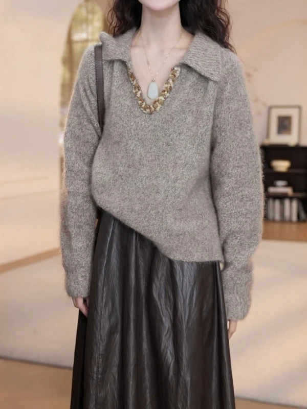 Retro Luxury Sequin Knit Sweater Women's Autumn Winter Loose Fit Casual Outerwear Large Size Cowl Ne Soft Camere Top
Retro Luxury Sequin Knit Sweater Women's Autumn Winter Loose Fit Casual Outerwear Large Size Cowl Ne Soft Camere Top