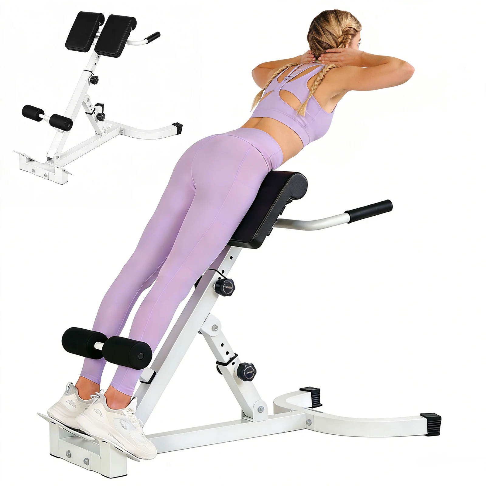 Roman Chair Foldable Back Extension Machine Adjustable Multi-Functional Weight Bench for Strength Training
Roman Chair Foldable Back Extension Machine Adjustable Multi-Functional Weight Bench for Strength Training