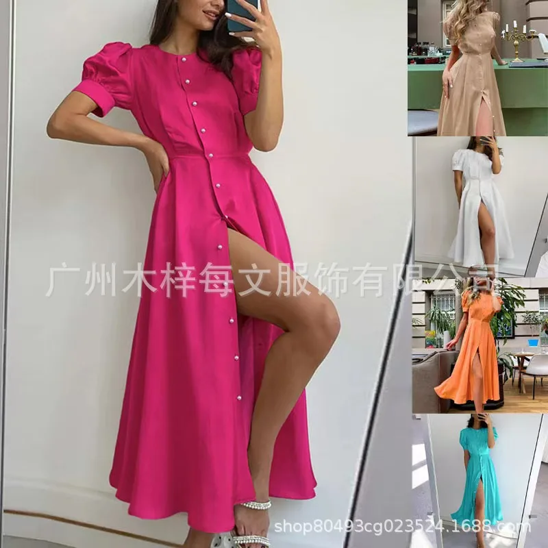 New Cardigan Slim Temperament High Waist Dress Elegant Short Sleeve 2025 Cross-border European and American Women's Clothing
New Cardigan Slim Temperament High Waist Dress Elegant Short Sleeve 2025 Cross-border European and American Women's Clothing