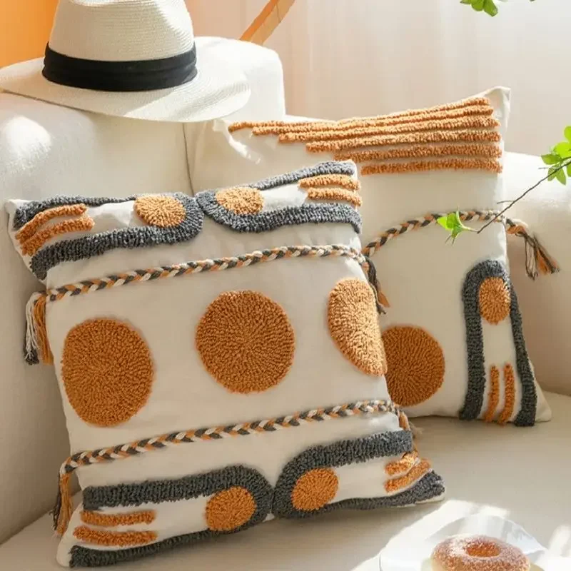 Bohemian Pillow Cushion Cover Geometry Embroidered Tassel EmbroideryLong Pillowcase Living Room Sofa Home Decor 45x45cm
Bohemian Pillow Cushion Cover Geometry Embroidered Tassel EmbroideryLong Pillowcase Living Room Sofa Home Decor 45x45cm