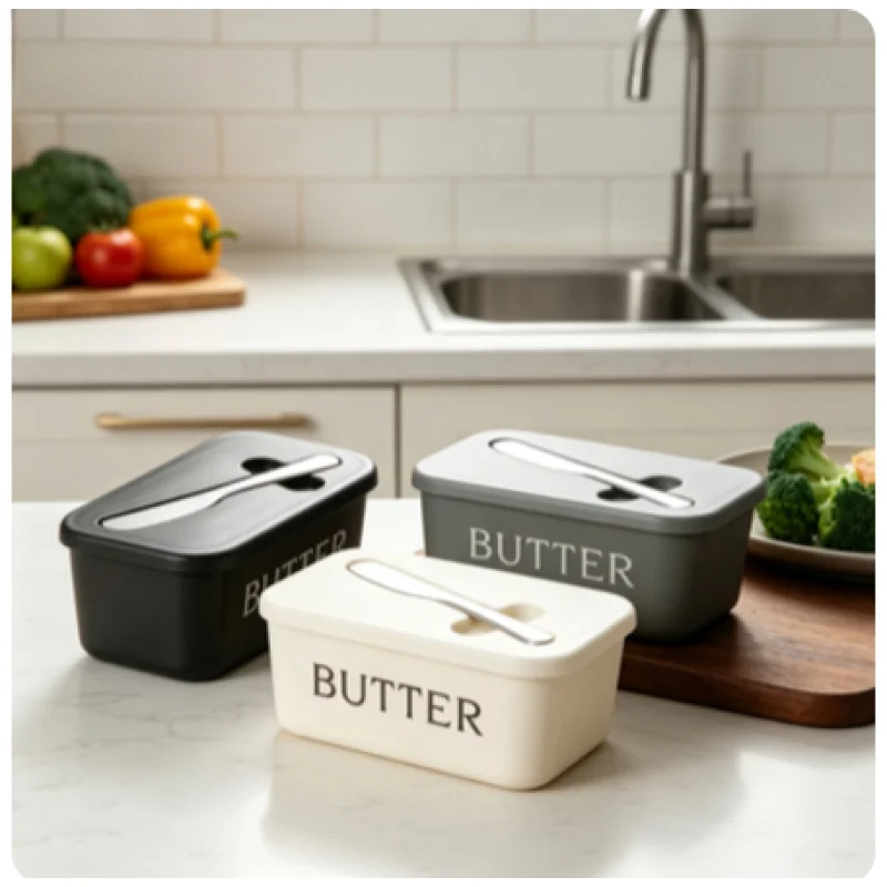 Butter Storage Box With Slicing Knife Airtight Cheese Container Covered Butter Dish For Kitchen & Catering Use
Butter Storage Box With Slicing Knife Airtight Cheese Container Covered Butter Dish For Kitchen & Catering Use