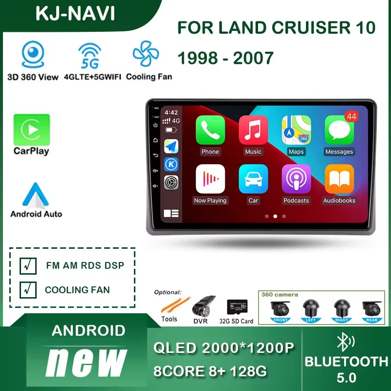 Android OS для Toyota Land Cruiser 10 J100 100 1998 - 2007 автомобильное радио Carplay Bluetooth мультимедийный плеер интеллектуальная система GPS
Android OS для Toyota Land Cruiser 10 J100 100 1998 - 2007 автомобильное радио Carplay Bluetooth мультимедийный плеер интеллектуальная система GPS