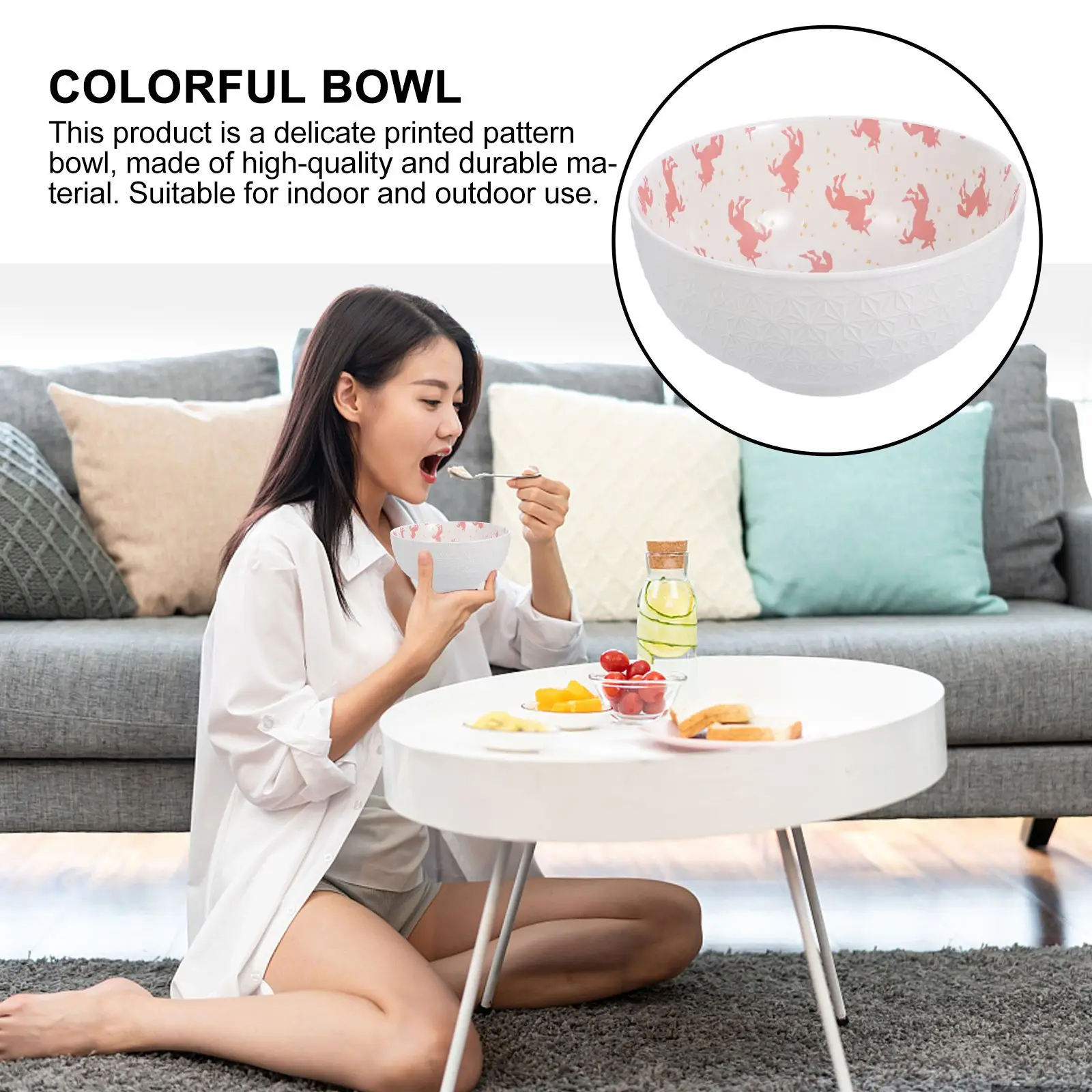 Embossed Noodle Bowl Large Capacity Ceramic Portable Household Office Soup Salad Rice Serving Bowl Kitchen Supplies
Embossed Noodle Bowl Large Capacity Ceramic Portable Household Office Soup Salad Rice Serving Bowl Kitchen Supplies