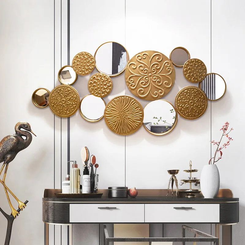 New Chinese Style Living Room Background Wall Decoration Mirror Restaurant Light Luxury Hanging European Creative Wrought Iron
New Chinese Style Living Room Background Wall Decoration Mirror Restaurant Light Luxury Hanging European Creative Wrought Iron
