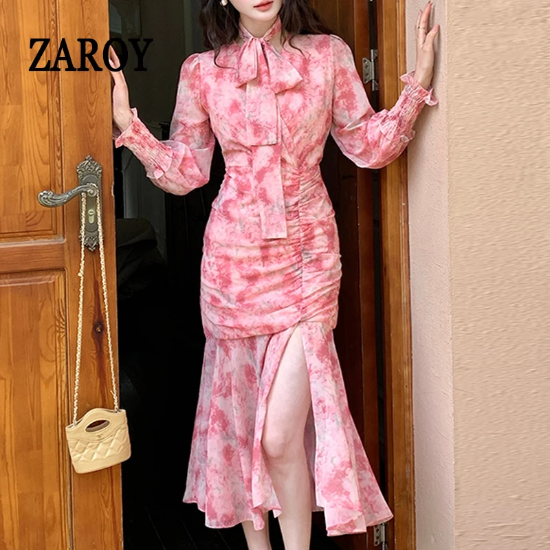 ZAROY Bohemian Floral Print Women's Chiffon Dress Summer Elegant Casual Beach Holiday Maxi Dress Long Sleeve Pleated Ball Gown
ZAROY Bohemian Floral Print Women's Chiffon Dress Summer Elegant Casual Beach Holiday Maxi Dress Long Sleeve Pleated Ball Gown