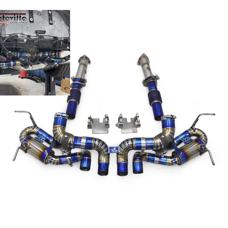 Yooking Titanium Catback Exhaust For Chevrolet CORVETTE C8 Z06 2019-2023 Valve Exhaust Muffler Titanium Exhaust Pipe
Yooking Titanium Catback Exhaust For Chevrolet CORVETTE C8 Z06 2019-2023 Valve Exhaust Muffler Titanium Exhaust Pipe
