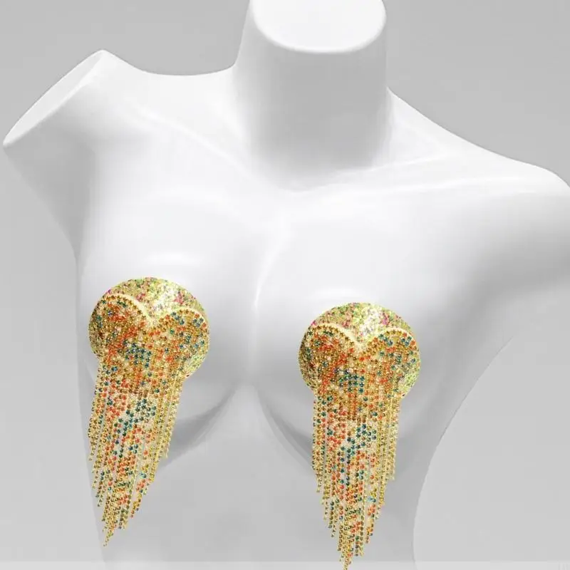 Женские пасты соска с сосками с стразами кисточки на кисточках.
Женские пасты соска с сосками с стразами кисточки на кисточках.