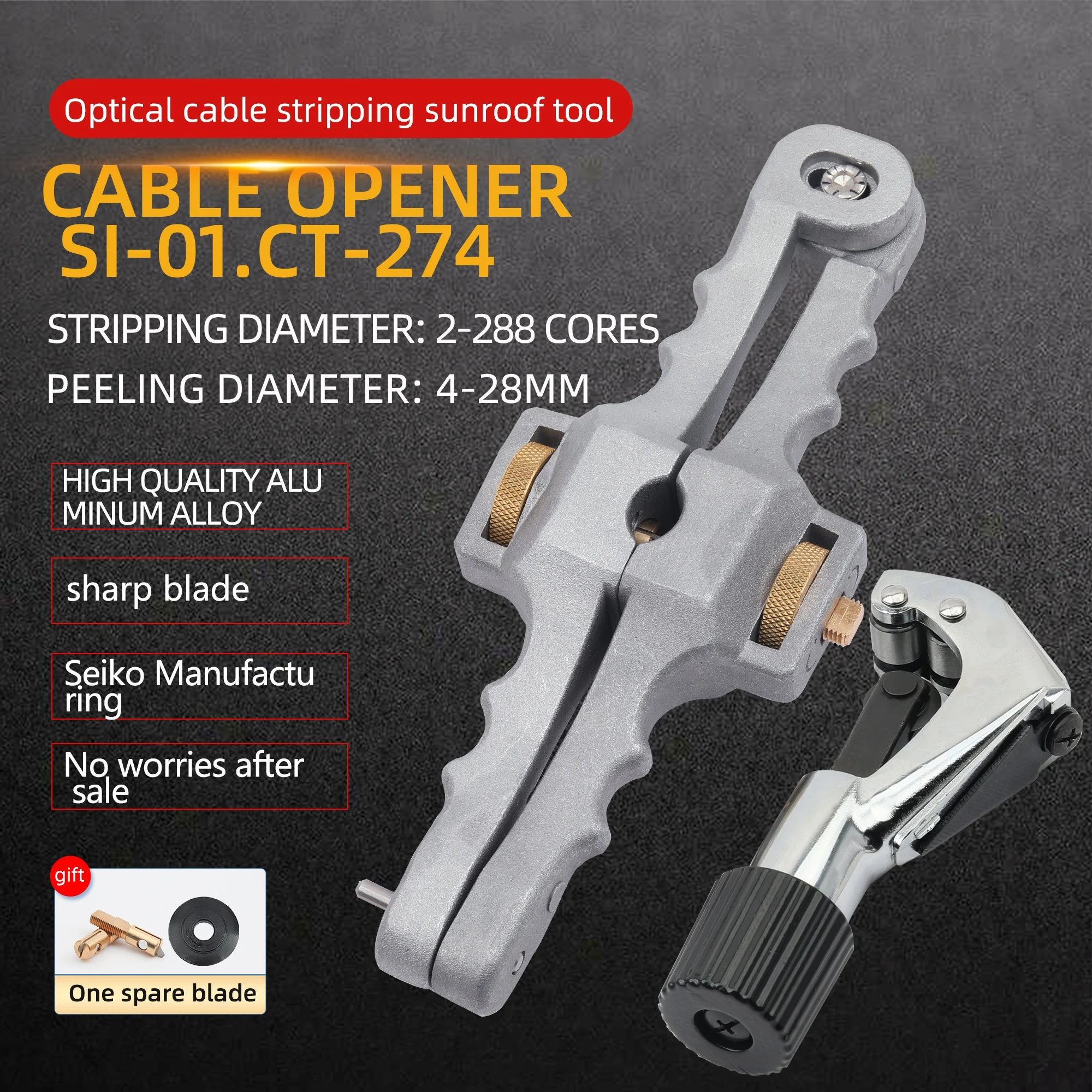 Fiber Optical Cable Stripper Tool SI-01 Longitudinal Opening Knife and Tube Cutter Sheath Cable Slitter
Fiber Optical Cable Stripper Tool SI-01 Longitudinal Opening Knife and Tube Cutter Sheath Cable Slitter