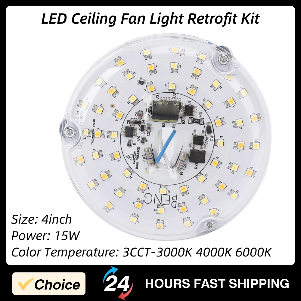 4-дюймовый магнитный светодиодный LED-светильник для потолочного вентилятора, комплект для модернизации, 3 цвета, регулируемая яркость, круглая магнитная конструкция крепления
4-дюймовый магнитный светодиодный LED-светильник для потолочного вентилятора, комплект для модернизации, 3 цвета, регулируемая яркость, круглая магнитная конструкция крепления