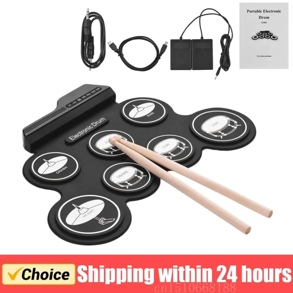 Складные музыкальные барабаны, ручная барабанная установка, USB электронный силиконовый барабан, портативный тренировочный комплект барабанов с барабанными палочками, педаль сустейна
Складные музыкальные барабаны, ручная барабанная установка, USB электронный силиконовый барабан, портативный тренировочный комплект барабанов с барабанными палочками, педаль сустейна