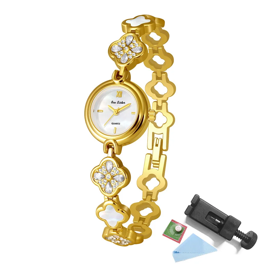 Наручные часы Bee Sister Luxury Gold для женщин: модные, элегантные, с бриллиантами, цветочным дизайном и цветными перламутровыми циферблатами, кварцевые
Наручные часы Bee Sister Luxury Gold для женщин: модные, элегантные, с бриллиантами, цветочным дизайном и цветными перламутровыми циферблатами, кварцевые